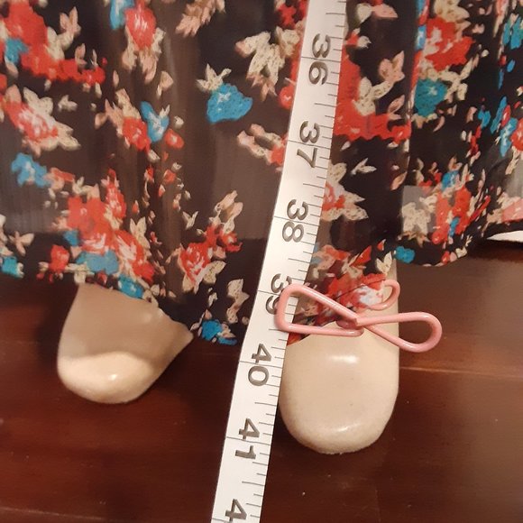 Forever 21 black floral maxi skirt  Ribbon Yoke Details - Picture 12 of 13